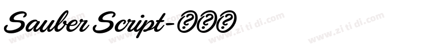 Sauber Script字体转换